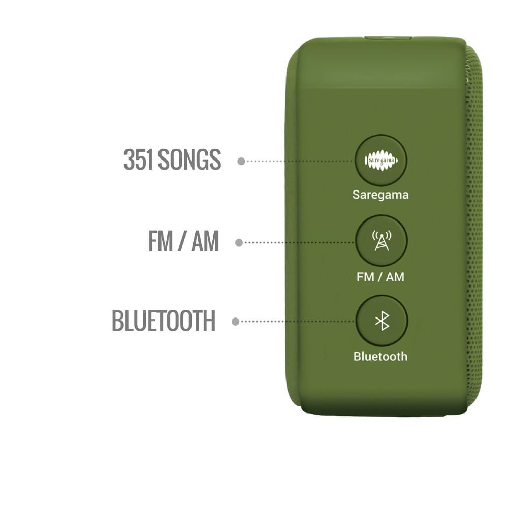 carvaan bluetooth speakers saregama carvaan mini 2.0 portable music player with bluetooth/fm/am/aux #color_sapphire-green