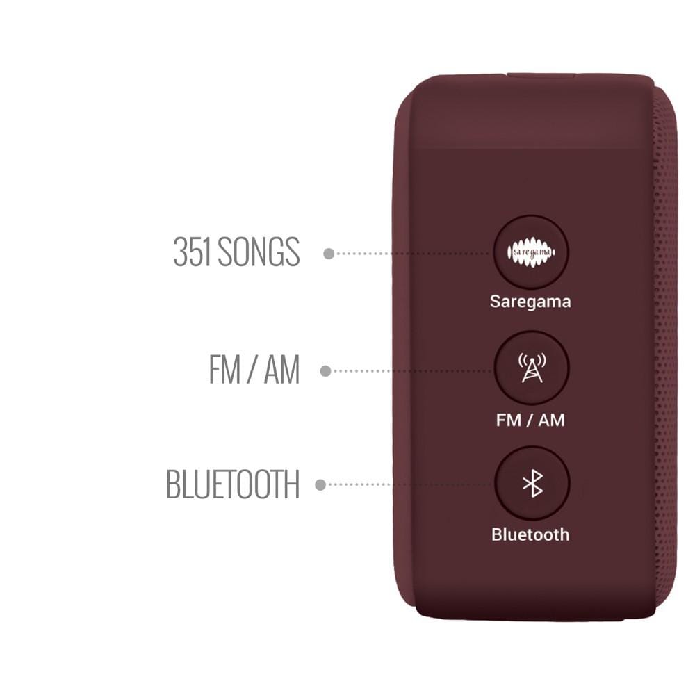 carvaan bluetooth speakers saregama carvaan mini 2.0 portable music player with bluetooth/fm/am/aux #color_terracotta-brown