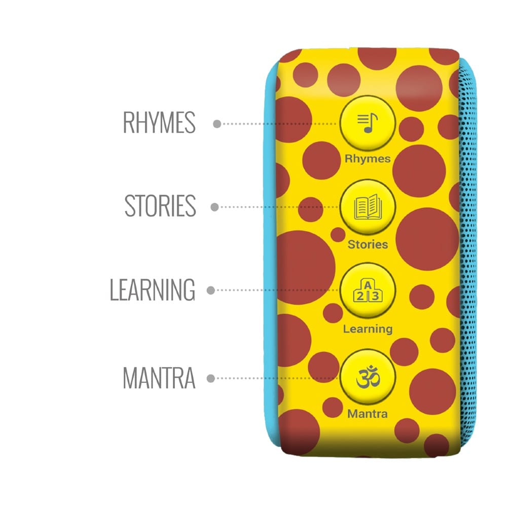 carvaan bluetooth speakers saregama carvaan mini kids portable music player with bluetooth/fm/am/aux- baby blue