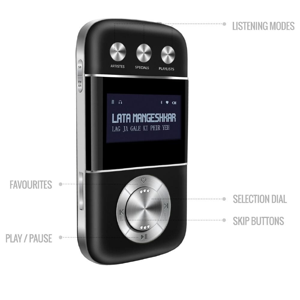 carvaan portable music players saregama carvaan go 2.0- portable audio player with 3000 pre-loaded retro hindi songs #color_classic-black