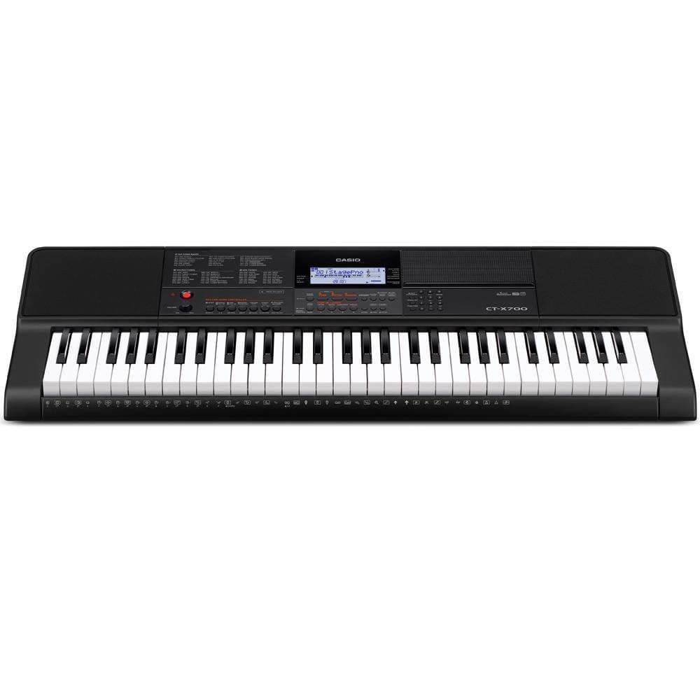 casio keyboard bundles casio ct-x700 61-key portable keyboard with power adapter, gigbag, stand, cloth & ebook
