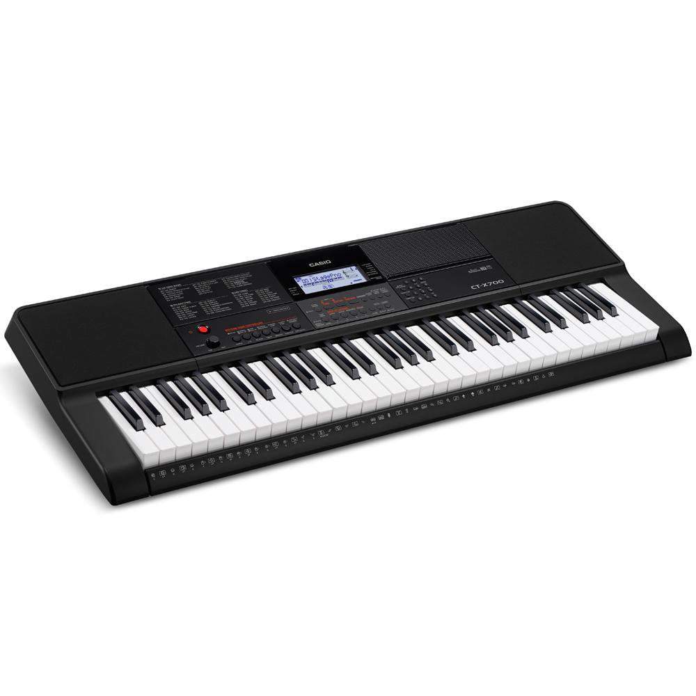casio keyboard bundles casio ct-x700 61-key portable keyboard with power adapter, gigbag, stand, cloth & ebook