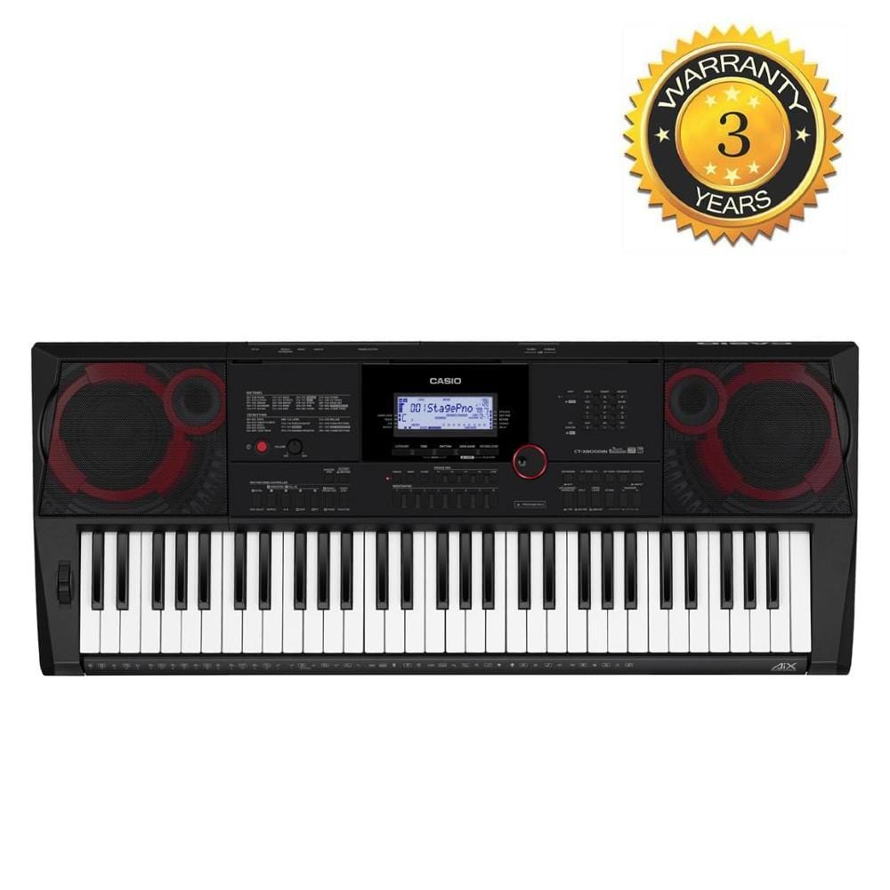 casio keyboard bundles casio ct-x8000in 61-key portable keyboard with power adapter, dust cover, stand, online lessons & ebook