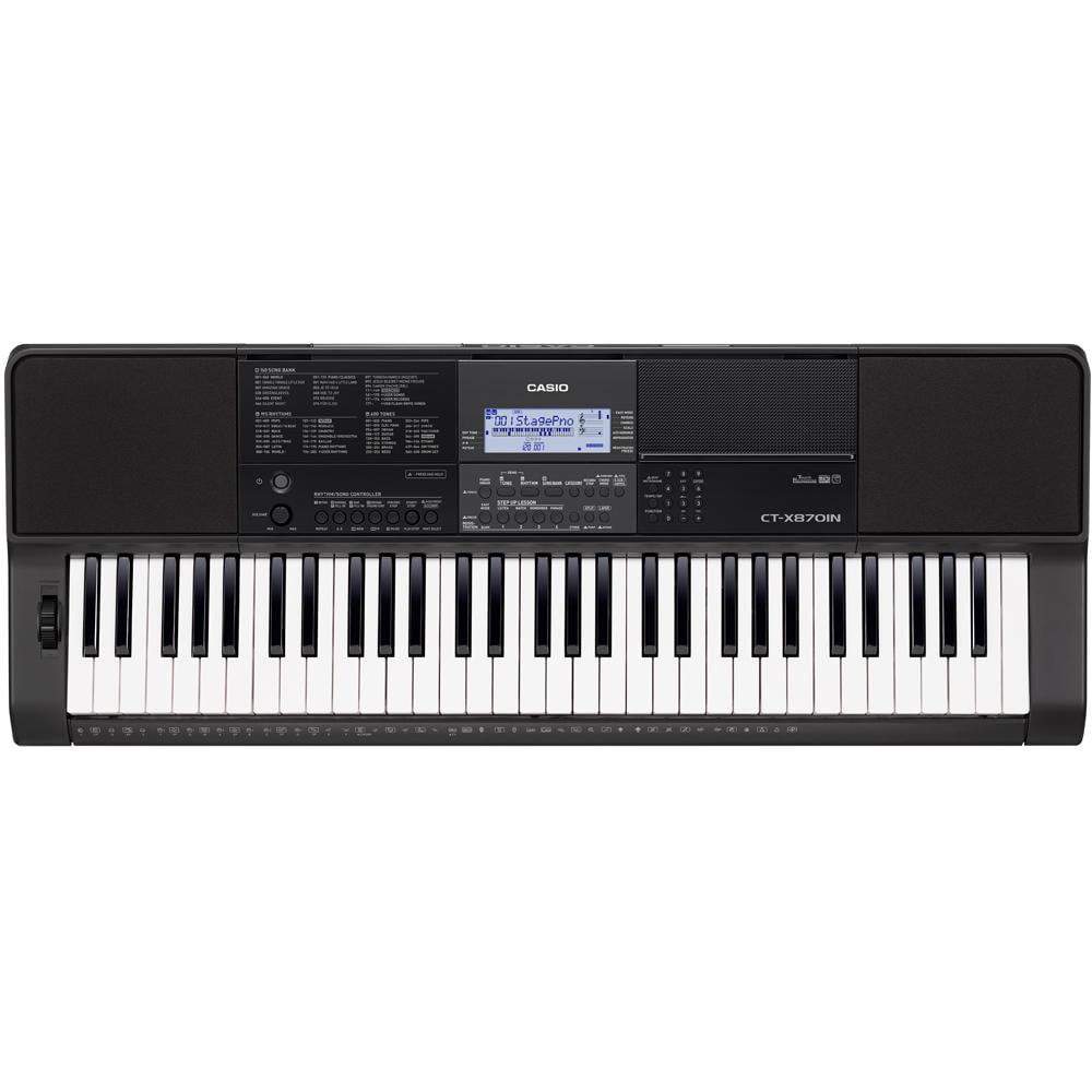 casio keyboard bundles casio ct-x870in 61-key portable keyboard with power adapter, dust cover, online lessons & ebook
