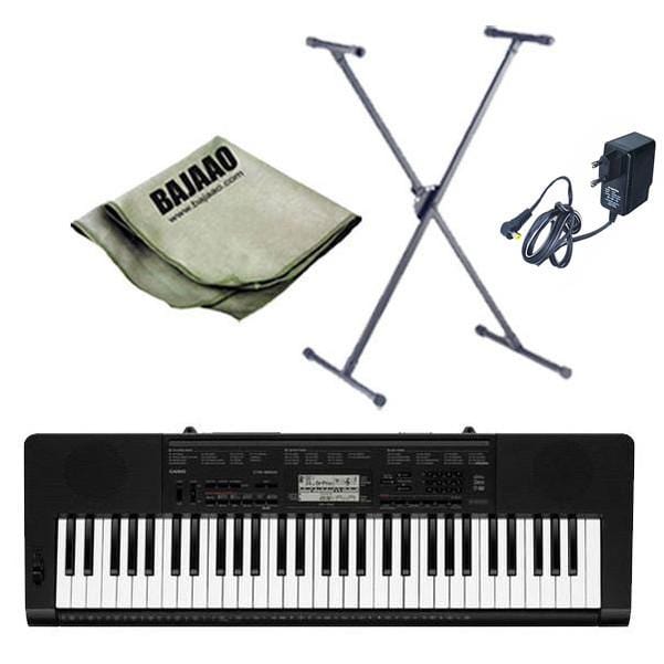 casio keyboard bundles casio ctk-3200 61-key portable keyboard with stand, polishing cloth and power adapter