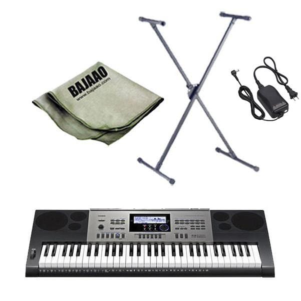 casio keyboard bundles casio ctk-6300in keyboard with stand, polishing cloth and power adapter