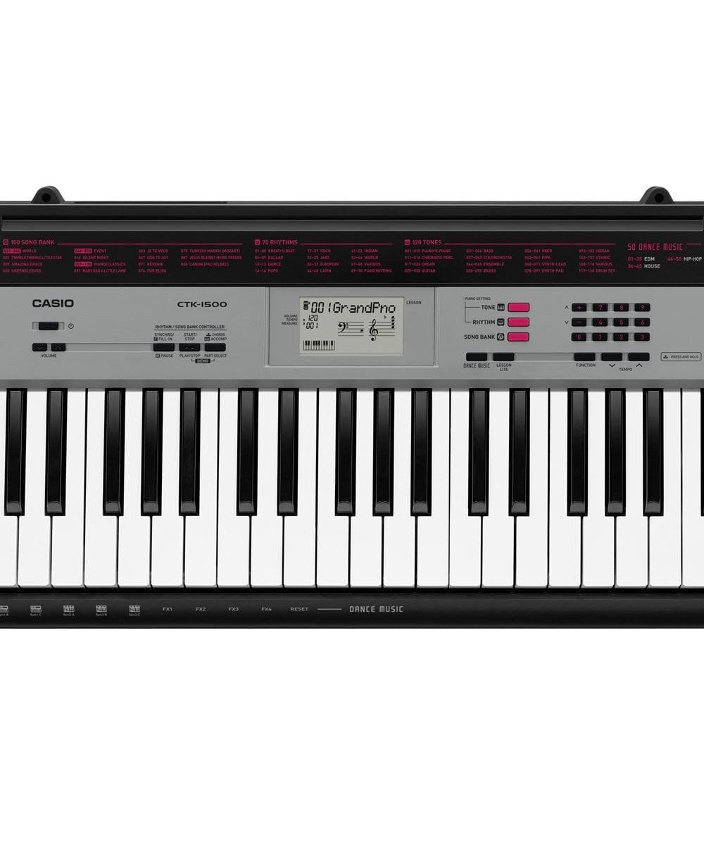 casio portable keyboards casio ctk-1500 61-key standard keyboard with power adapter