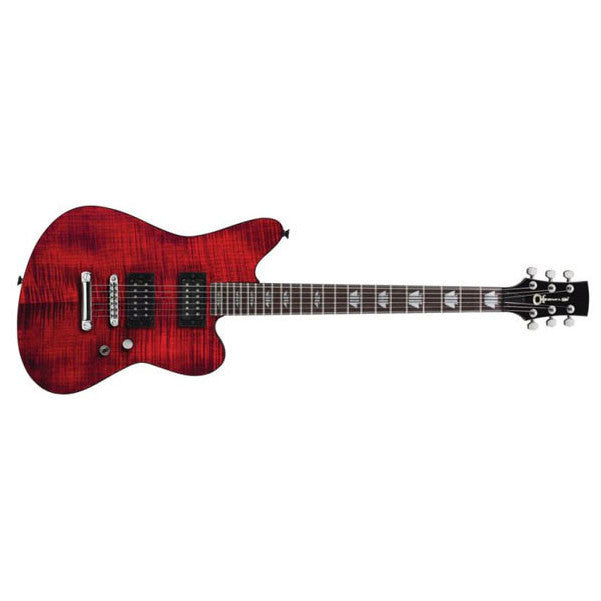 charvel electric guitars charvel desolation skatecaster sk-3 st electric guitar, rosewood fretboard - transparent red