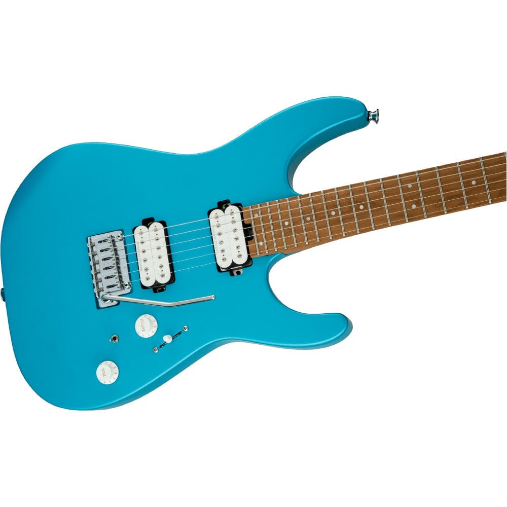 charvel electric guitars charvel pro-mod dk24 hh 2pt cm 6 string electric guitar #color_matte-blue-frost