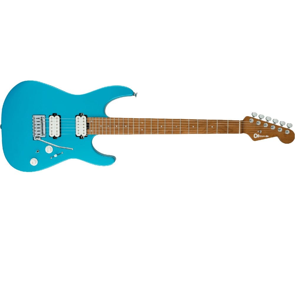 charvel electric guitars charvel pro-mod dk24 hh 2pt cm 6 string electric guitar #color_matte-blue-frost