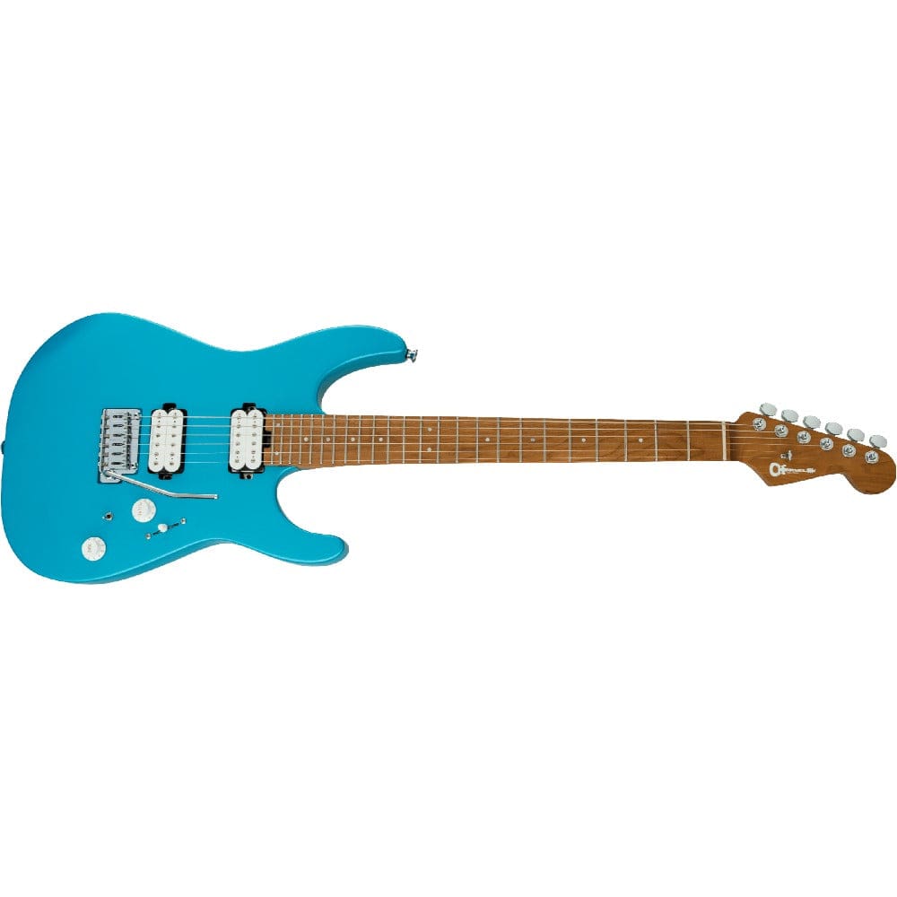 charvel electric guitars charvel pro-mod dk24 hh 2pt cm 6 string electric guitar #color_matte-blue-frost
