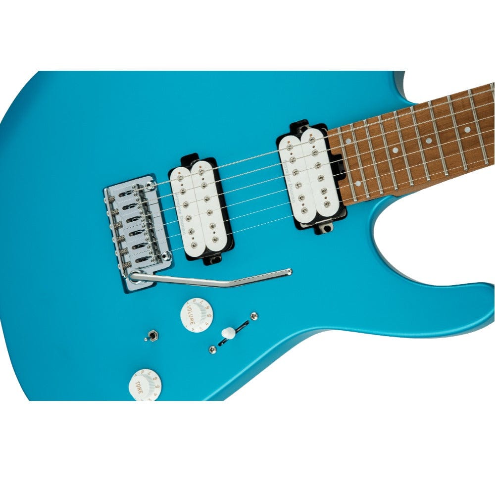 charvel electric guitars charvel pro-mod dk24 hh 2pt cm 6 string electric guitar #color_matte-blue-frost