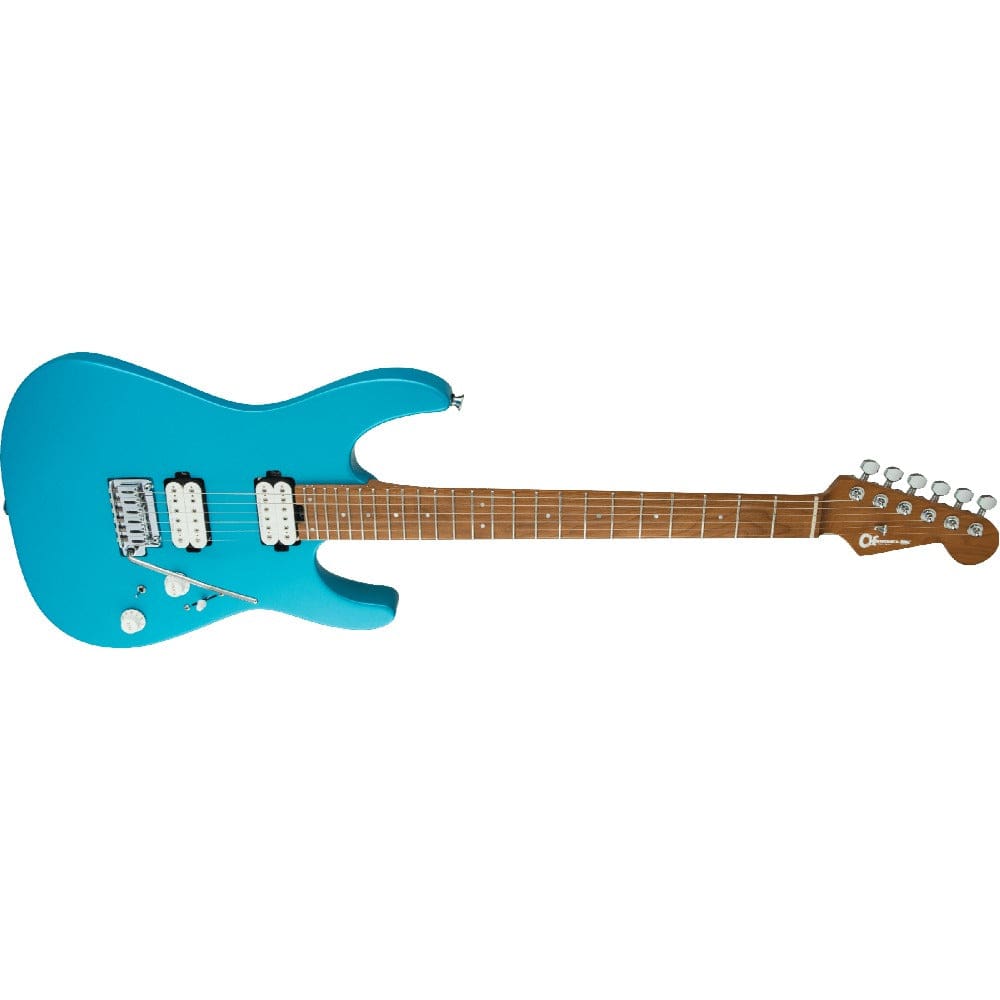 charvel electric guitars charvel pro-mod dk24 hh 2pt cm 6 string electric guitar #color_matte-blue-frost