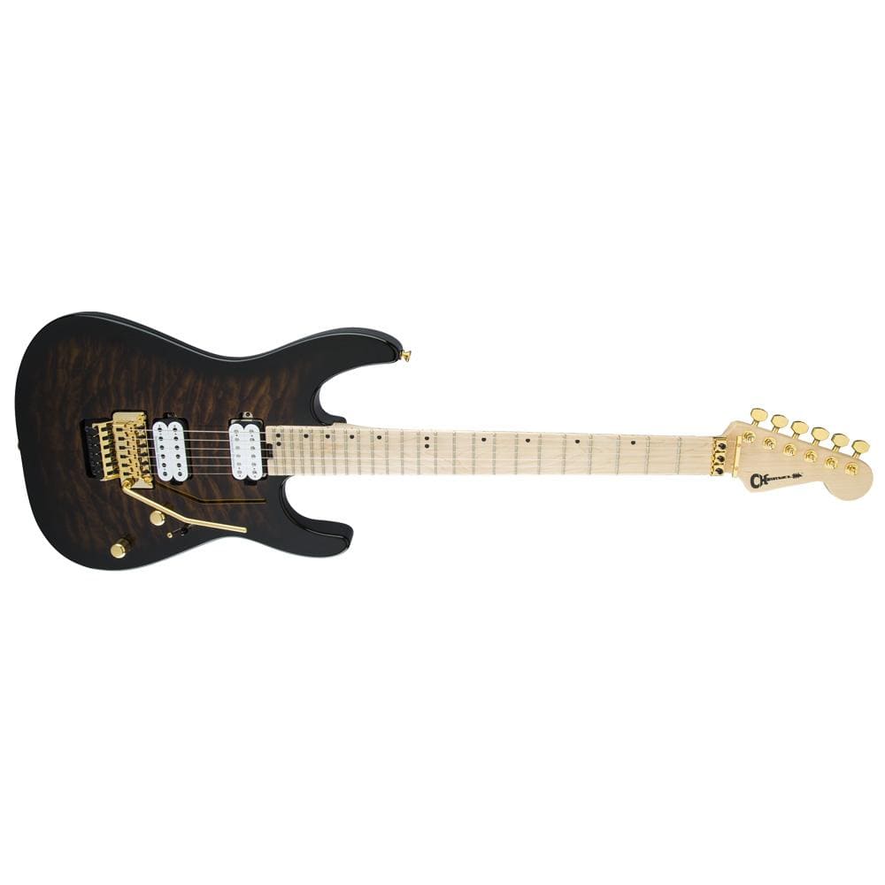 charvel electric guitars charvel pro-mod dk24 hh fr m qm electric guitar