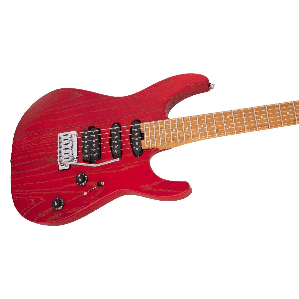 charvel electric guitars charvel pro-mod dk24 hss 2pt cm 6 string electric guitar #color_red-ash