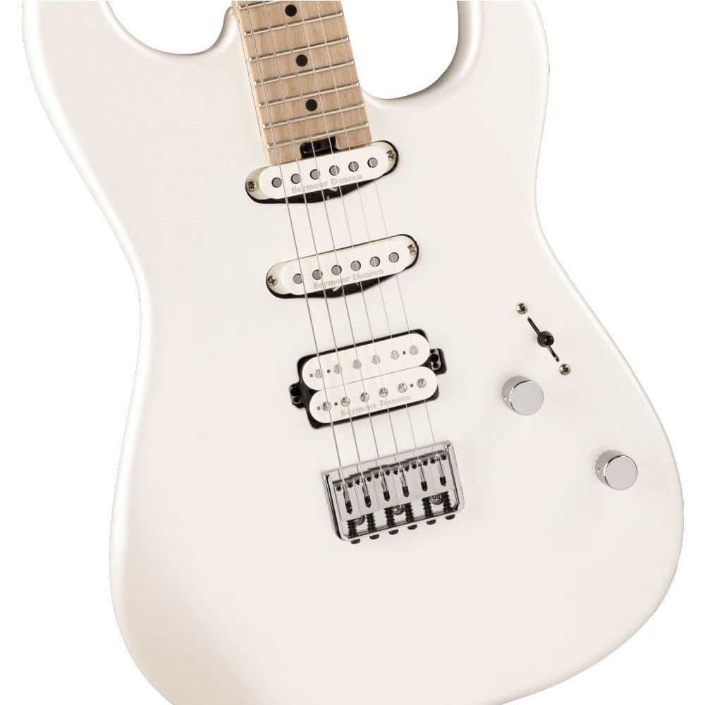charvel electric guitars platinum pearl charvel pro-mod san dimas style 1 hss ht m 6 string electric guitar