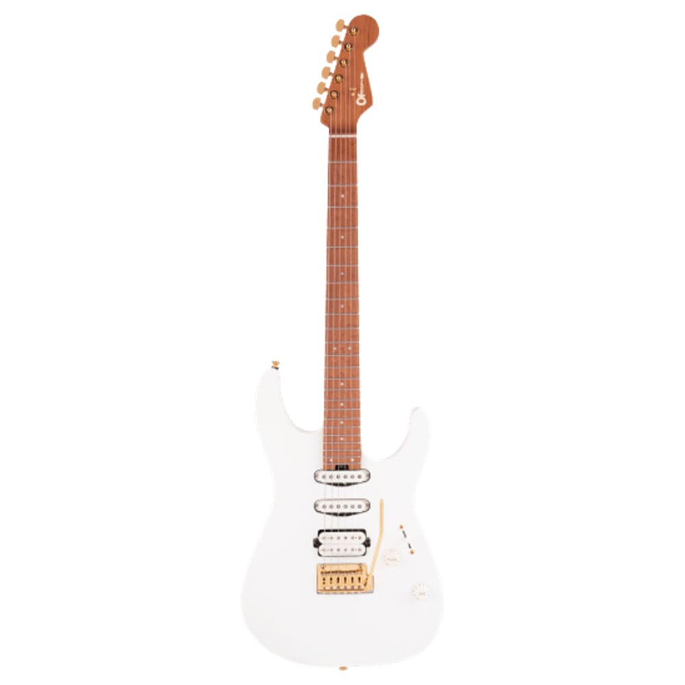 charvel electric guitars snow white charvel pro-mod dk24 hss 2pt cm 6 string electric guitar