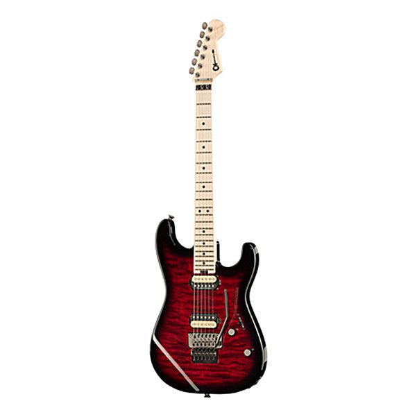 charvel electric guitars transparent red burst charvel pro mod sd1 2h fr electric guitar