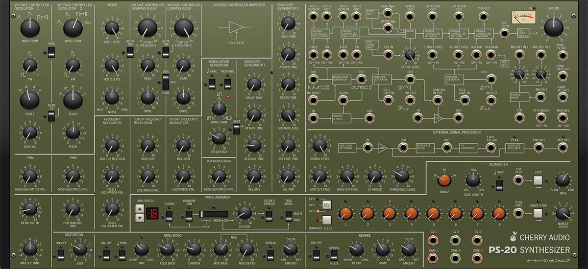 Cherry Audio Virtual Instruments Cherry Audio PS-20 Synthesizer