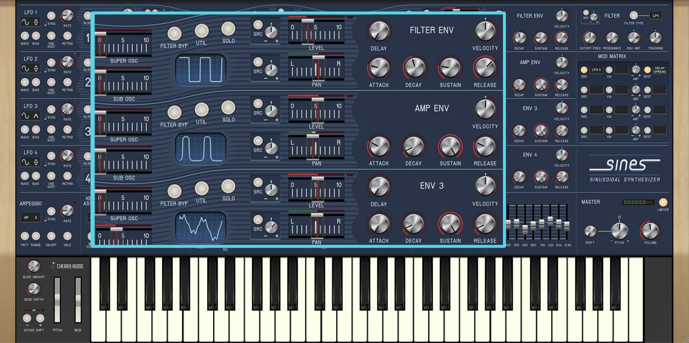 Cherry Audio Virtual Instruments Cherry Audio Sines Synthesizer – Professional Audio Software & Plugin