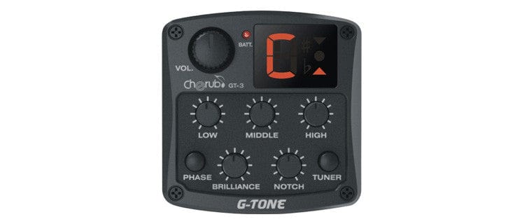 cherub pickups cherub gt-3 4-band eq guitar pickup and preamp
