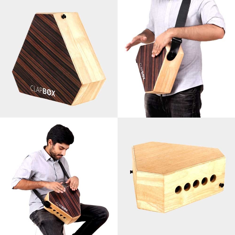clapbox cajons clapbox cb 2 sided travel cajon with carry bag