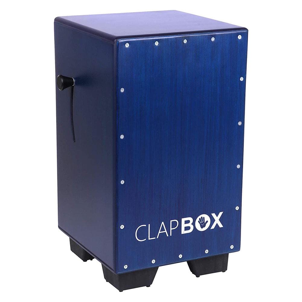 clapbox cajons clapbox cb40 birch wood adjustable snare cajon - blue