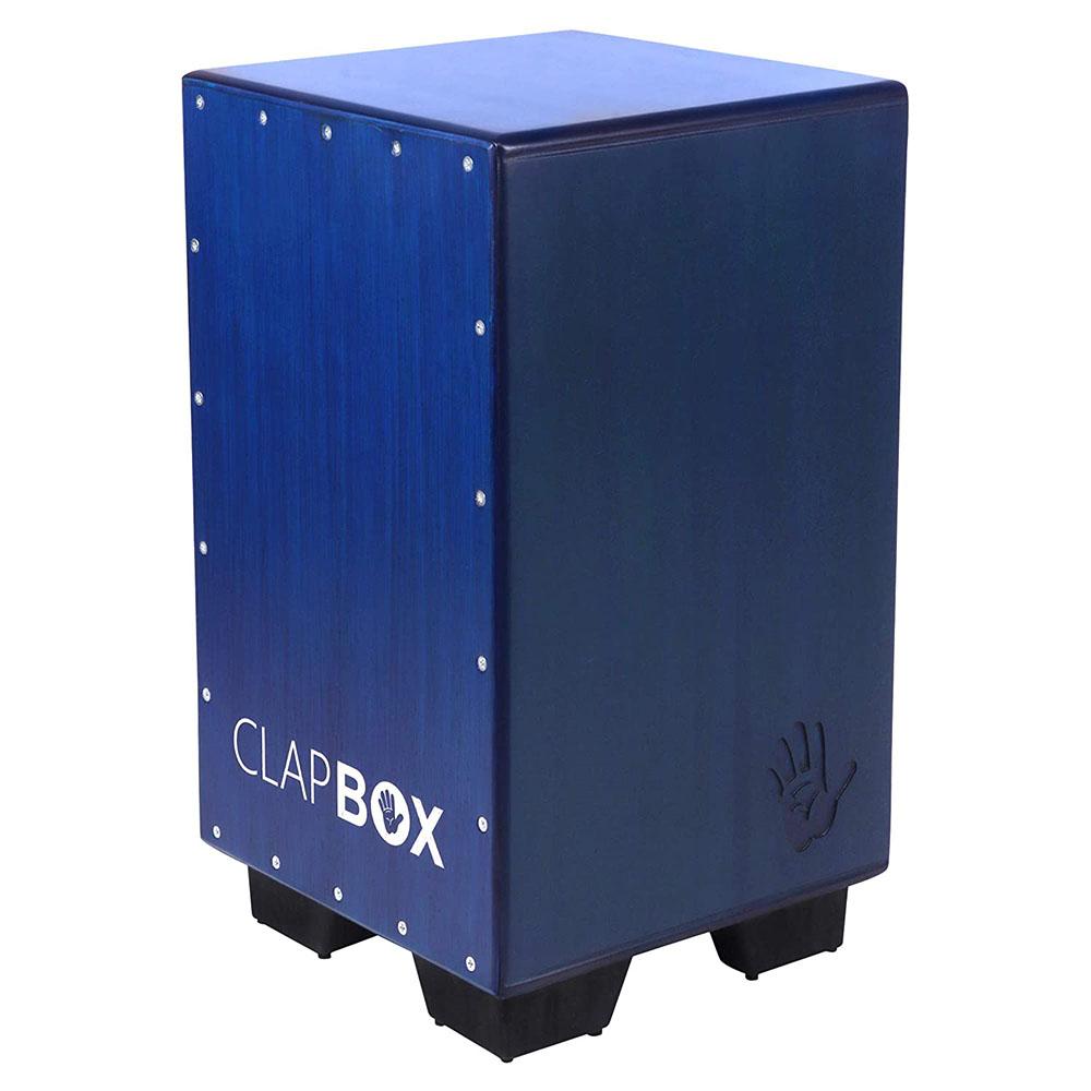 clapbox cajons clapbox cb40 birch wood adjustable snare cajon - blue