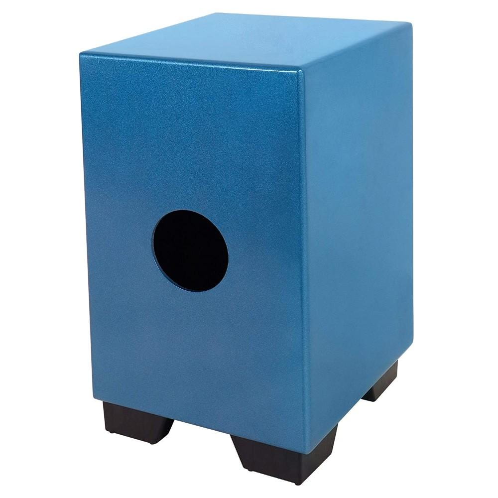 Clapbox Cajons Clapbox Trendsetter Bass Cajon Ebony Wood- Mettalic Blue