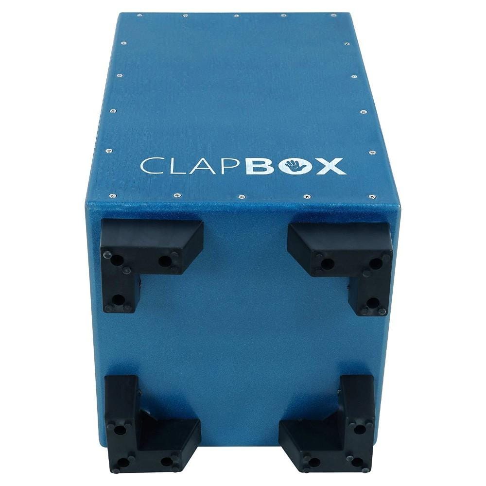 Clapbox Cajons Clapbox Trendsetter Bass Cajon Ebony Wood- Mettalic Blue
