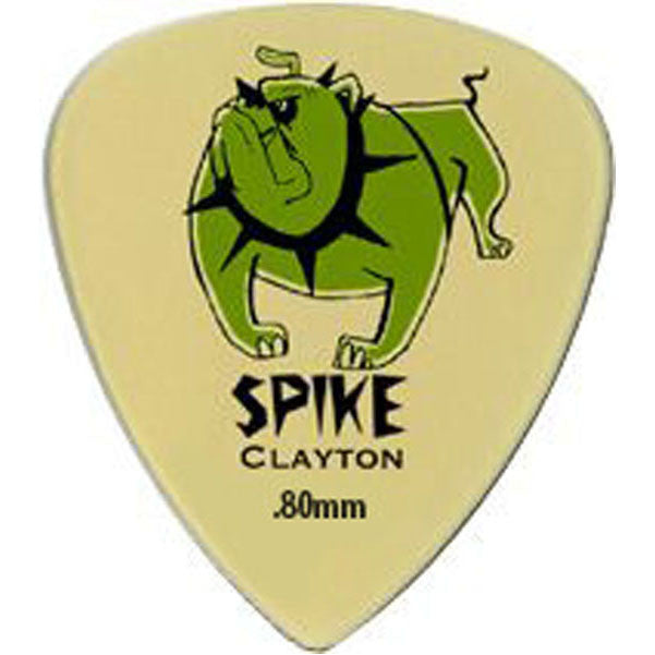 clayton picks clayton spike ultem gold sharp standard guitar picks 1 dozen .80mm