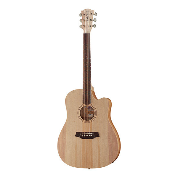 cole clark electro acoustic guitars cole clark fat lady fl1ec-bb cutaway electro acoustic guitar - natural satin