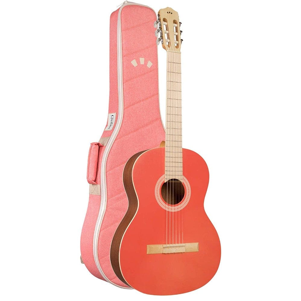 cordoba classical guitars coral cordoba protege c1 matiz nylon string classical guitar with bag #color_coral