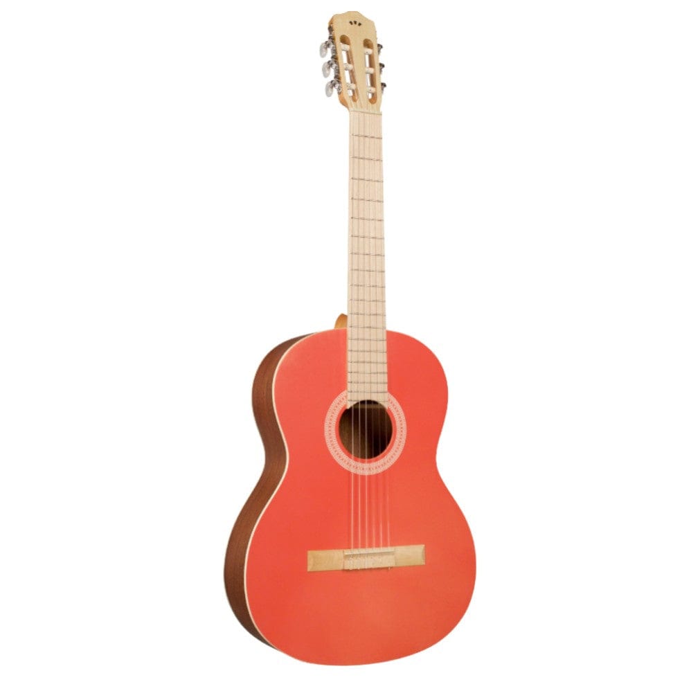 cordoba classical guitars cordoba protege c1 matiz nylon string classical guitar with bag #color_coral