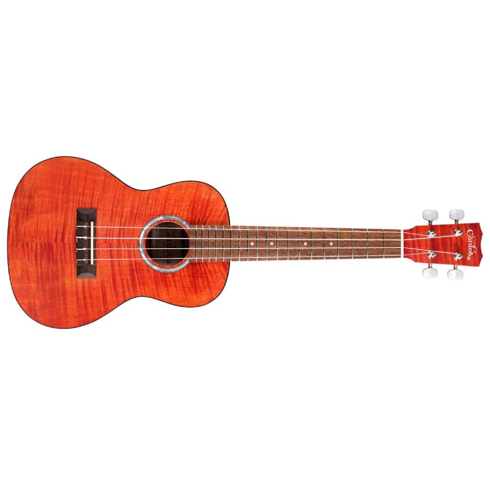 cordoba concert ukuleles cordoba 15cfm flamed mahogany concert ukulele #color_rose-red