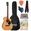 Cort Acoustic Guitars Bundle / Open Pore Cort AF500C Standard Series Cutaway 6 String Acoustic Guitar