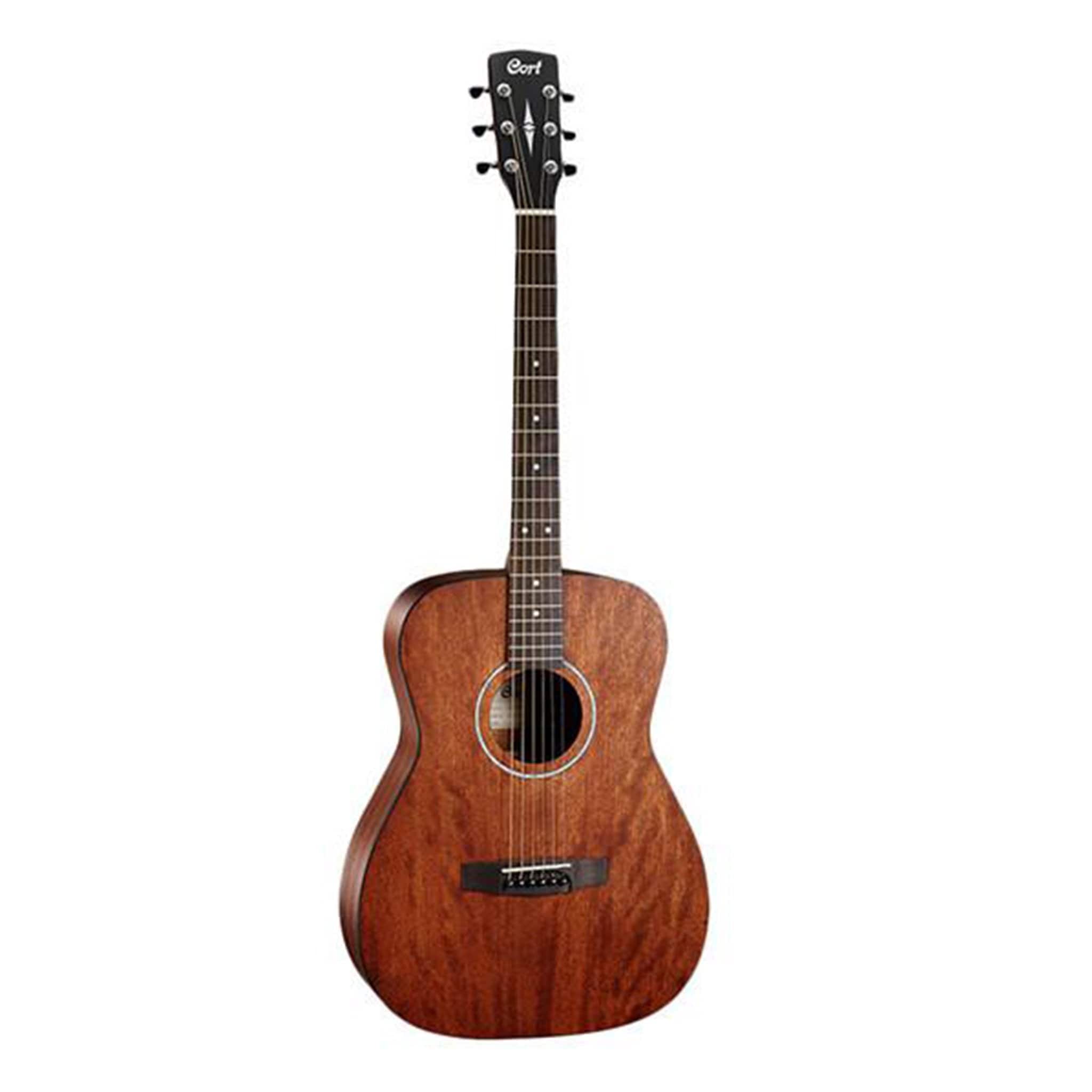 cort acoustic guitars cort af510m-op concert body 6 string acoustic guitar - open pore #style_bundle