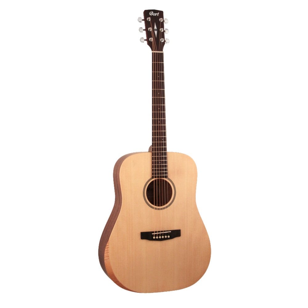 cort acoustic guitars cort earth bevel cut 6-string acoustic guitar - open pore
