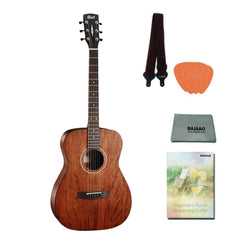Cort Acoustic Guitars Pack Cort AF510M-OP Concert Body 6 String Acoustic Guitar - Open Pore