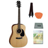 Cort Acoustic Guitars Pack / Natural Cort AD810 Dreadnought Acoustic Guitar with E-Book
