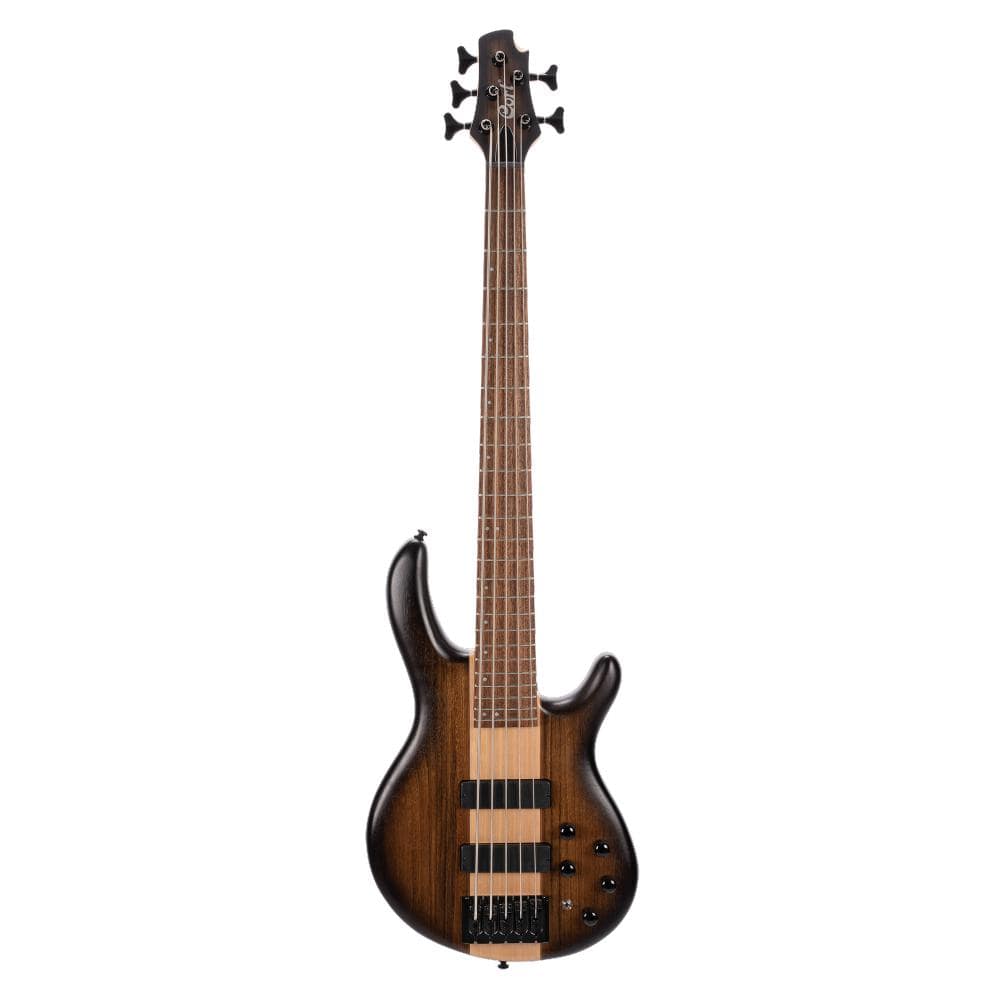 cort bass guitars antique brown burst cort c5 plus ovmh 5 string bass guitar - antique brown burst