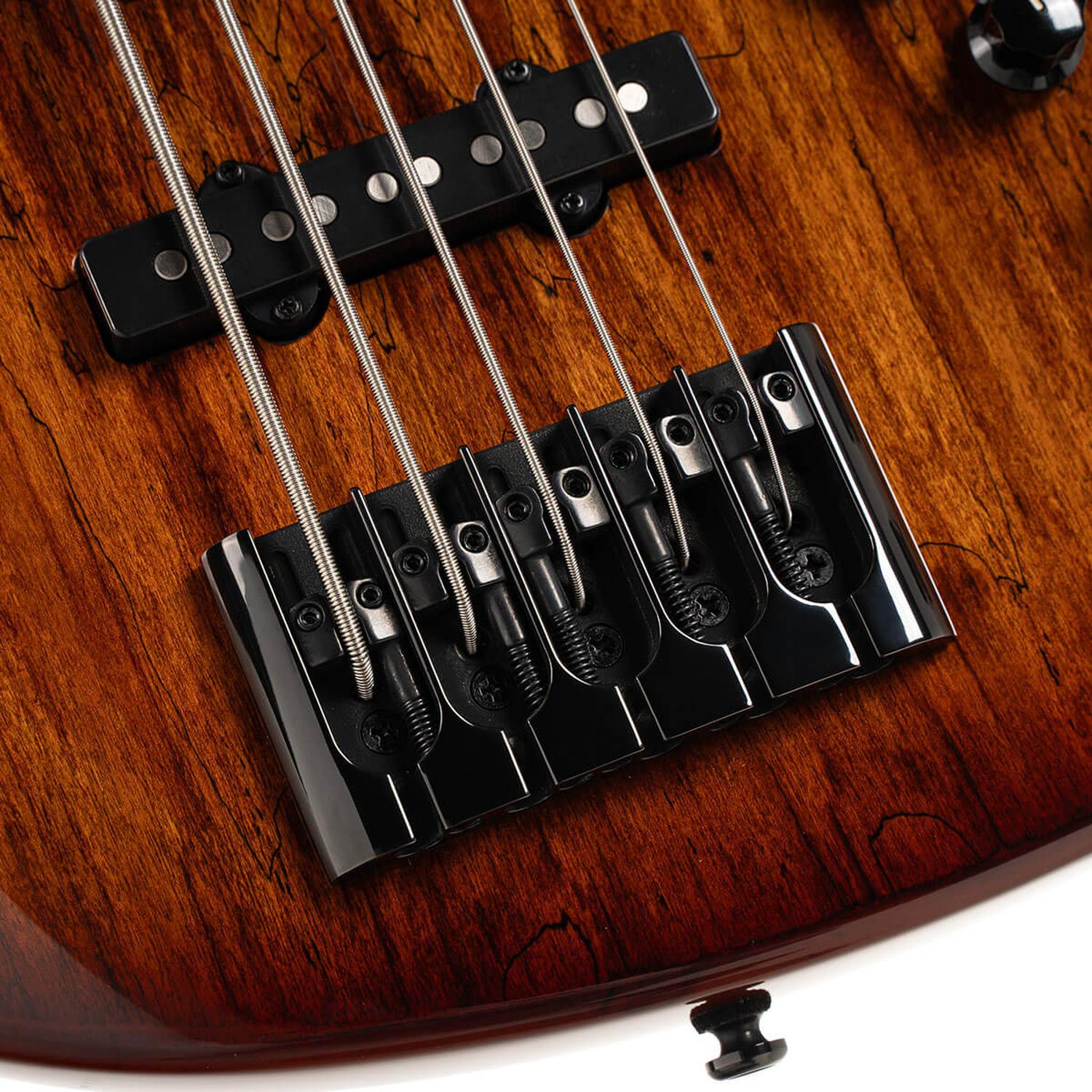 Cort Bass Guitars Antique Brown Burst Cort GB-Fusion 5 5 String Bass Guitar with Gig Bag