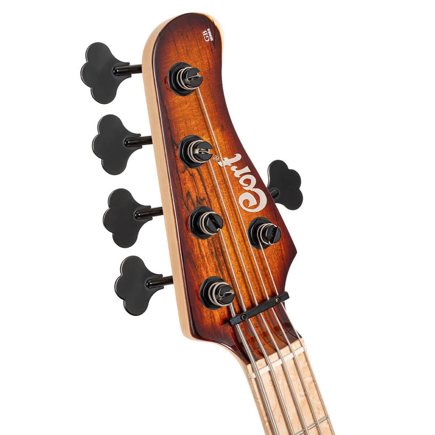 Cort Bass Guitars Antique Brown Burst Cort GB-Fusion 5 5 String Bass Guitar with Gig Bag