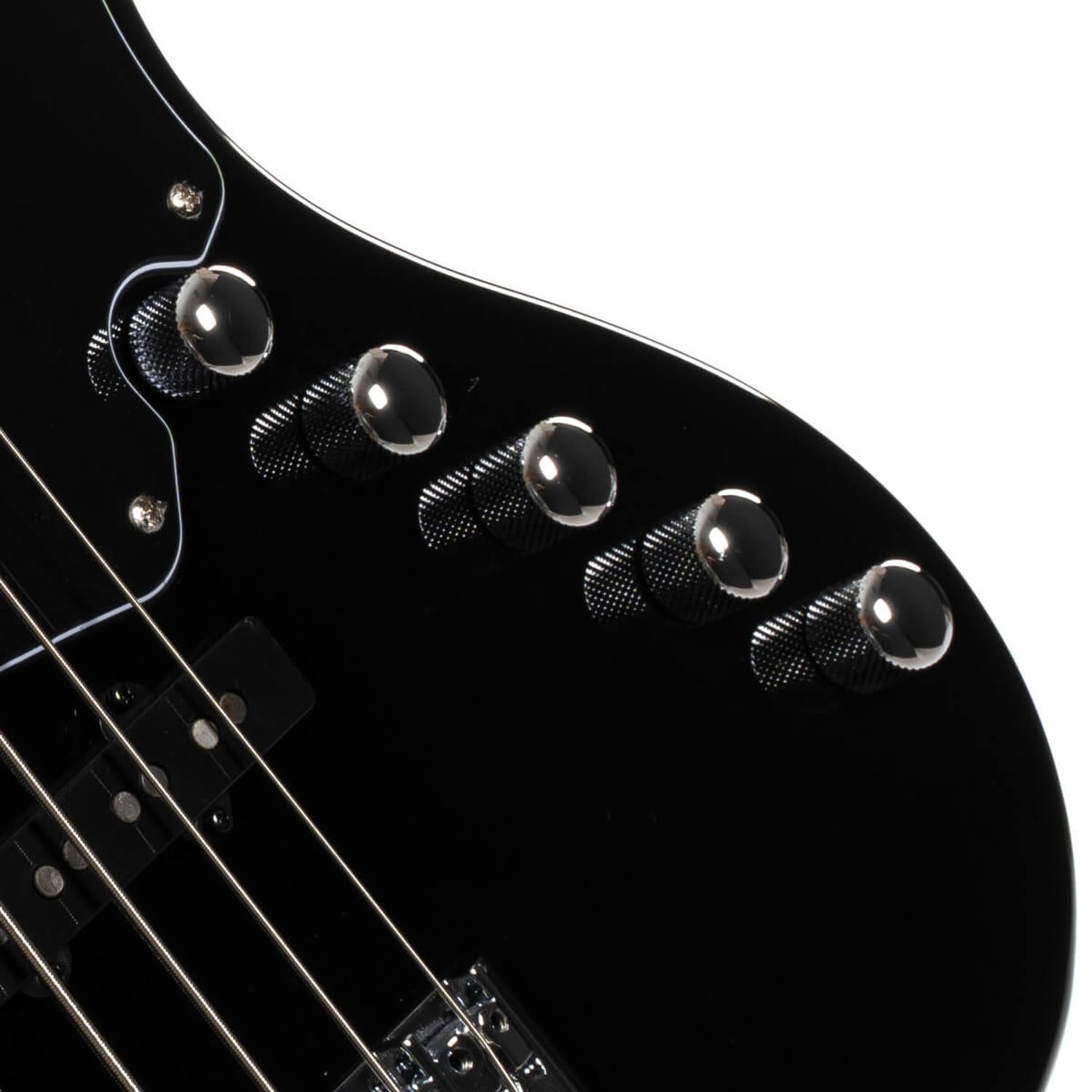 Cort Bass Guitars Black Cort NJS 5 String Bass Guitar with Case