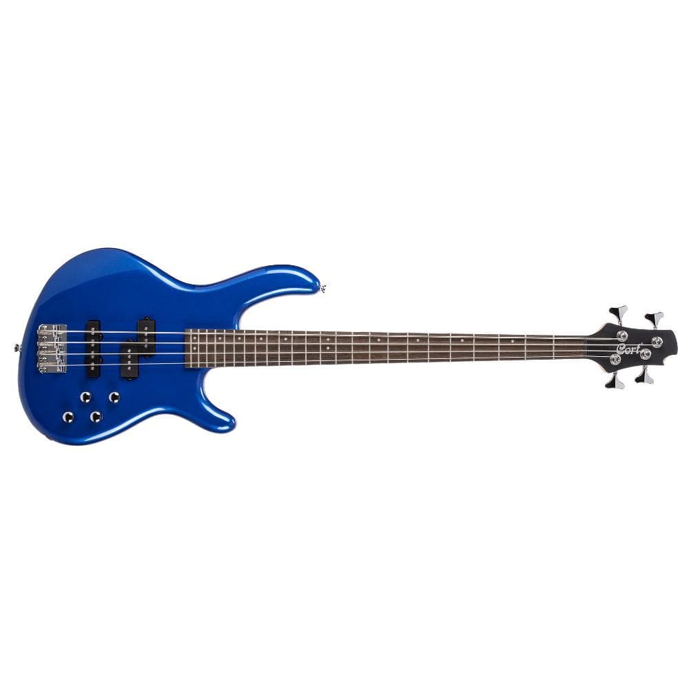 cort bass guitars blue metallic cort action plus 4-string bass guitar#color_blue-metallic