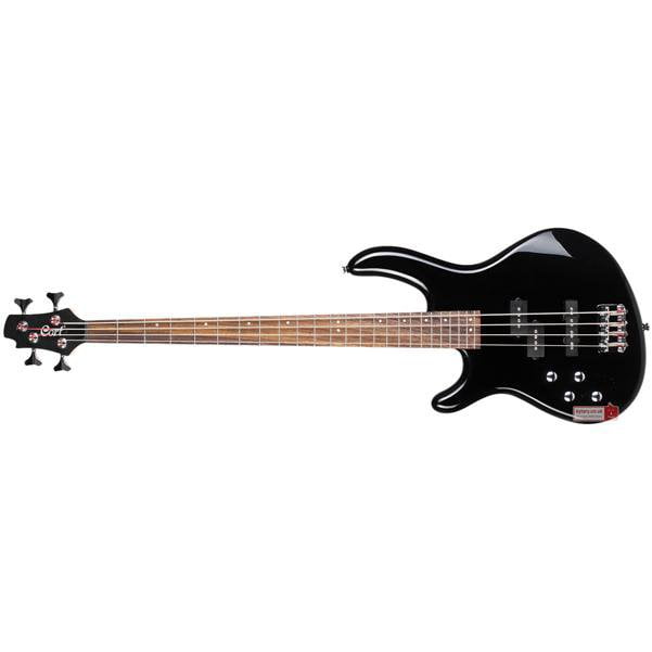 cort bass guitars cort action bass plus 4-string bass guitar - left handed - black