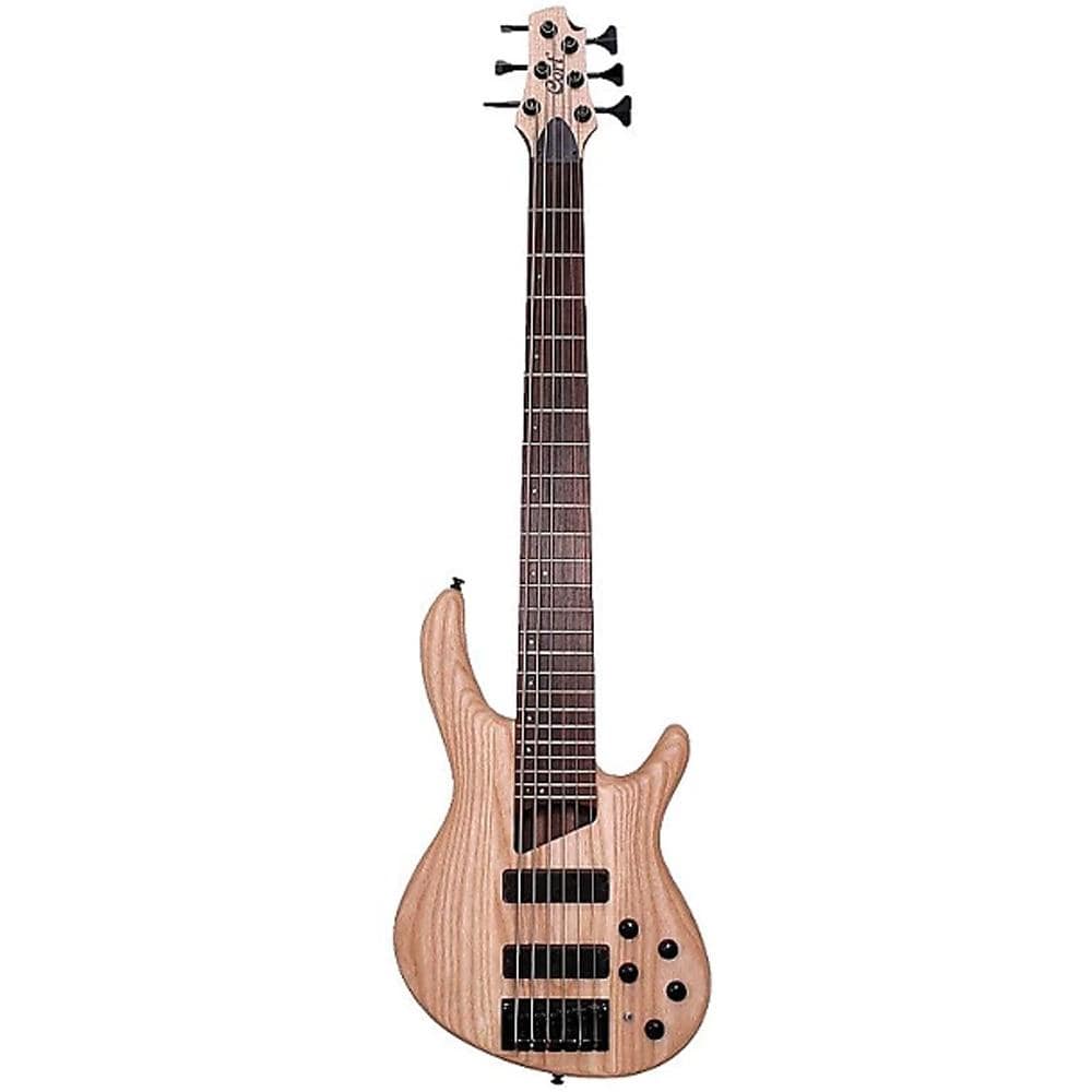 cort bass guitars cort b6 plus as-op 6-string electric bass guitar - panga panga fretboard - natural