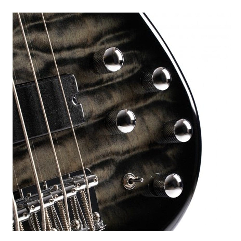 cort bass guitars faded grey burst cort action dlx v plus 5-string bass guitar