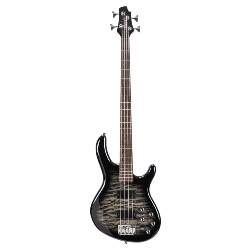 cort bass guitars faded grey burst cort action dlx v plus 5-string bass guitar