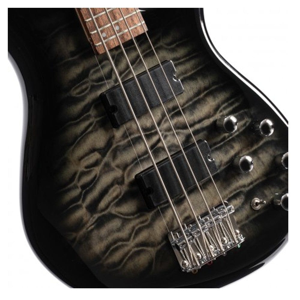 cort bass guitars faded grey burst cort action dlx v plus 5-string bass guitar